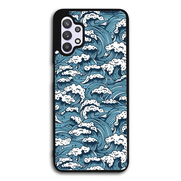 Hardcase Casing Case Samsung Galaxy A12 A22 A31 A32 A42 A51 A52 A71 A72 Japan Blue Wave AB1510