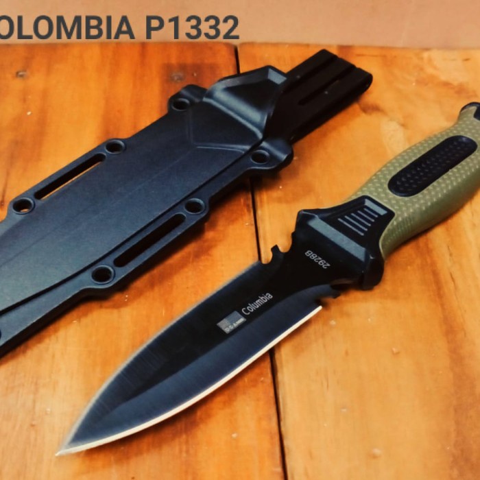 Pisau Columbia P1332 Pisau Berburu Alat Survival Outdoor Pisau Selam