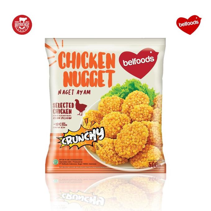 

Belfoods Chicken Nugget Crunchy 500gr, Olahan Ayam Halal jin