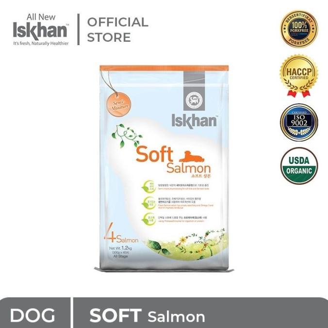 Iskhan Dog Soft Salmon 1.2kg Freshpack Iskhan Dog Food All Stages juw03