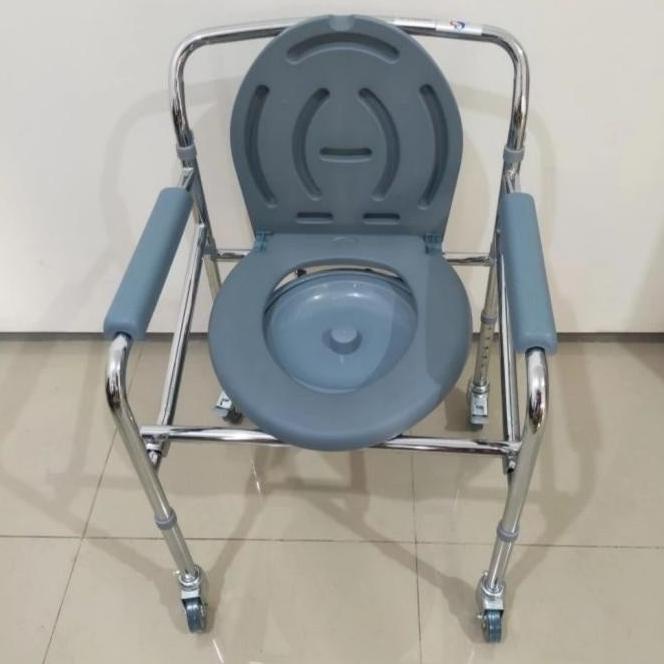 Kursi Bab Roda Commode Chair Pispot Toilet Bisa Untuk Mandi Lansia Wartila5