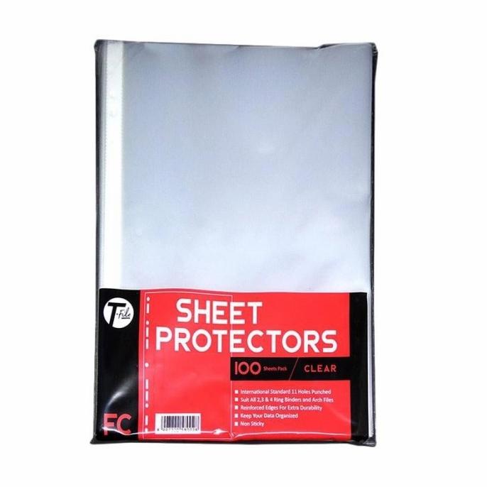 

T-FILE clear shetprotector/pp pocket 1 pack isi 100 pcs(folio)