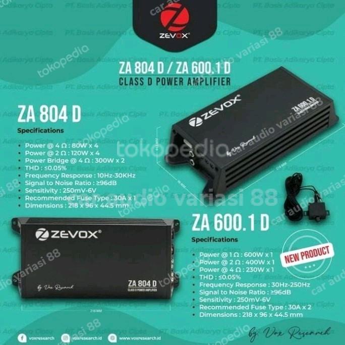 Terlaris Power Amplifier Zevox Za600.1D Za 600.1 D Monoblock By Vox Research