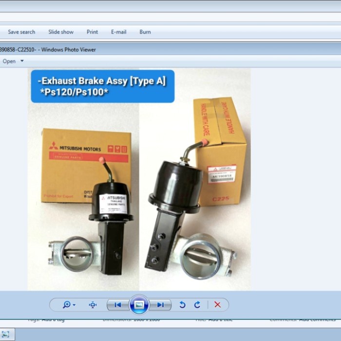 MCPT ps100 120 exhaust brake me309858