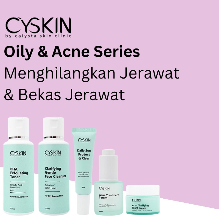 Paket Acne Cyskin Toner Penghilang Jerawat Meradang Kulit Berminyak