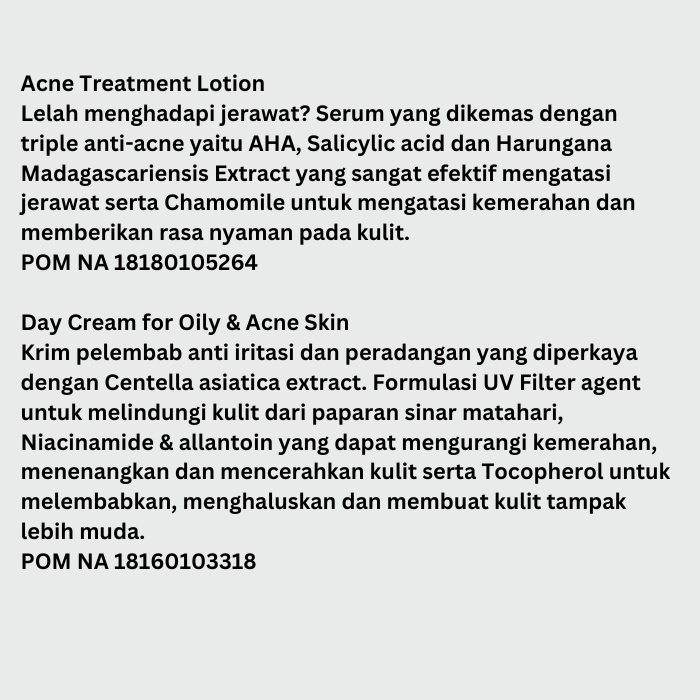 Produk Paket Acne Cyskin Toner Penghilang Jerawat Meradang Kulit Berminyak