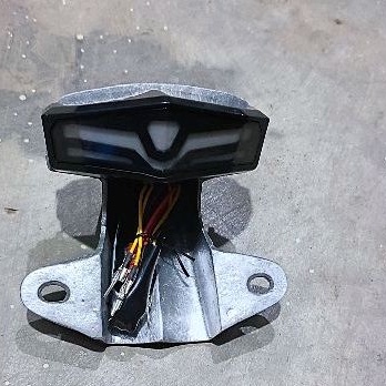 stoplamp lampu belakang honda cb cb100 cb125 custom led 2in1 set pangkon lampu v80