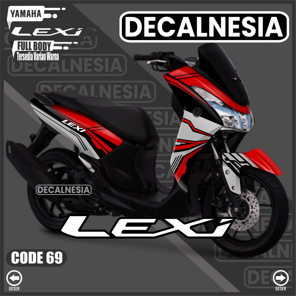 Decal Lexi Full Body Stiker Motor Yamaha S ABS Sticker Variasi Racing Simple Keren Decalnesia DC69