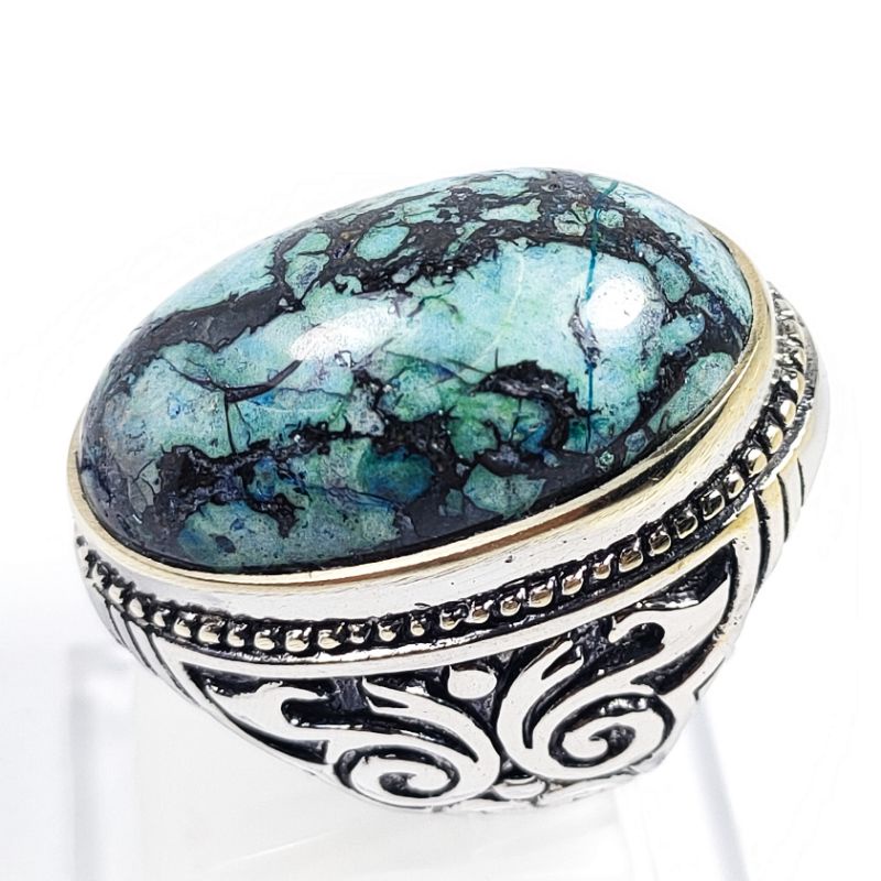 BATU CINCIN NATURAL TURQUOISE PIRUS PERSIA KODE 02509