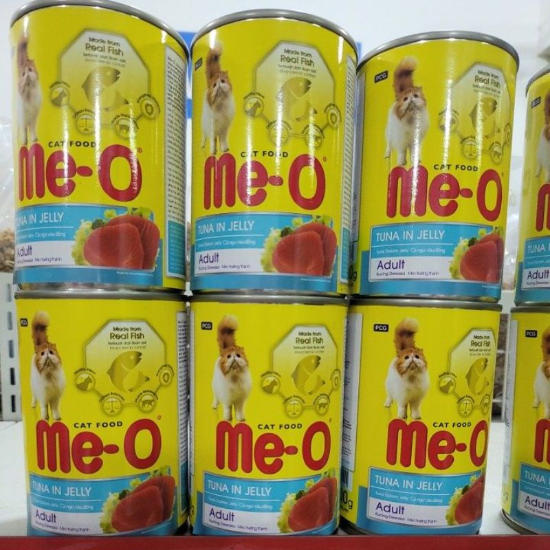 ME O ME-O KALENG CAT FOOD TUNA IN JELLY ADULT MAKANAN PAKAN KALENGAN KUCING DEWASA 400G