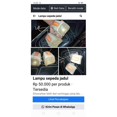 lampu sepeda jadul bekas