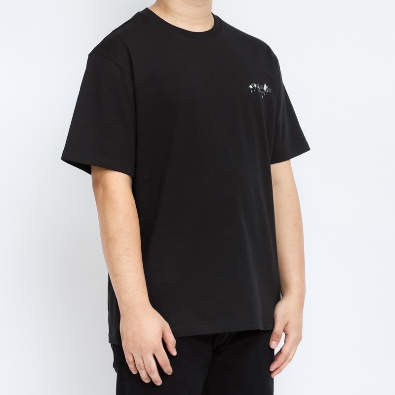 Ricky Is Clown Small Logo Flower Black Tee