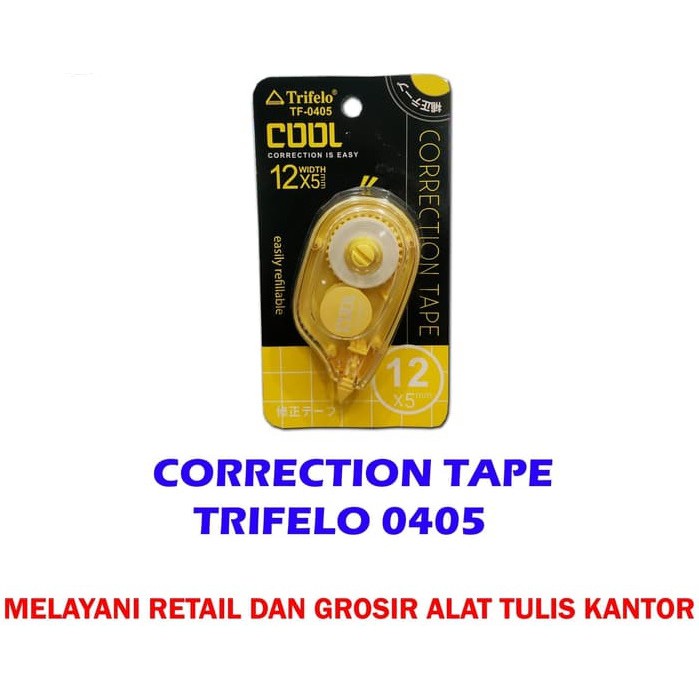 

Trifelo Correction Tape TF0405 TF-0405 Tip Ex Roll Kertas Murah TF 0405