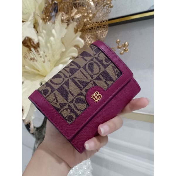 Dompet kecil mono maroon Bonia original