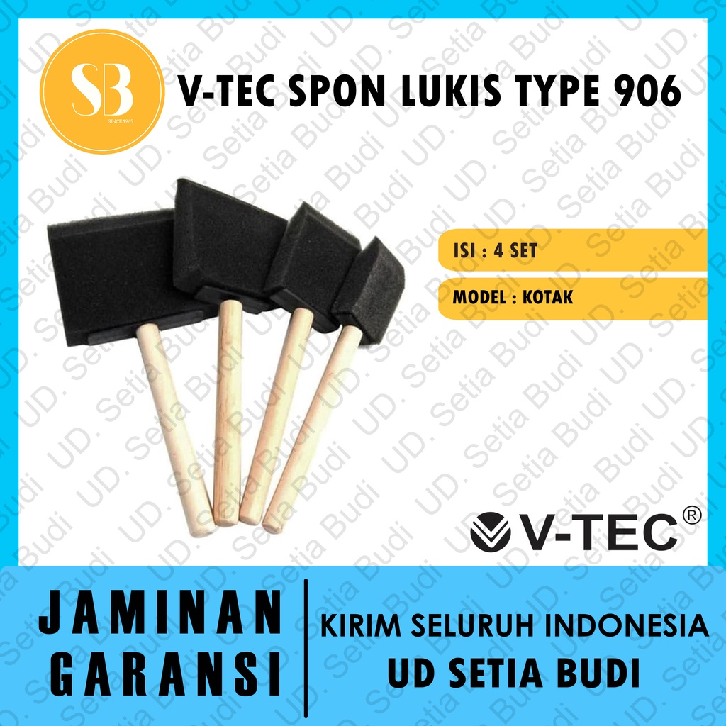 V-Tec Spons Cup Set 4 V-TEC Kuas Busa Type: 906