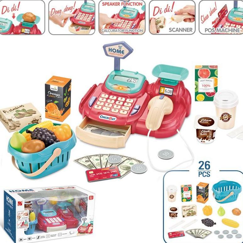Mainan Mesin Kasir Supermarket - Mainan Anak Kasir kasiran