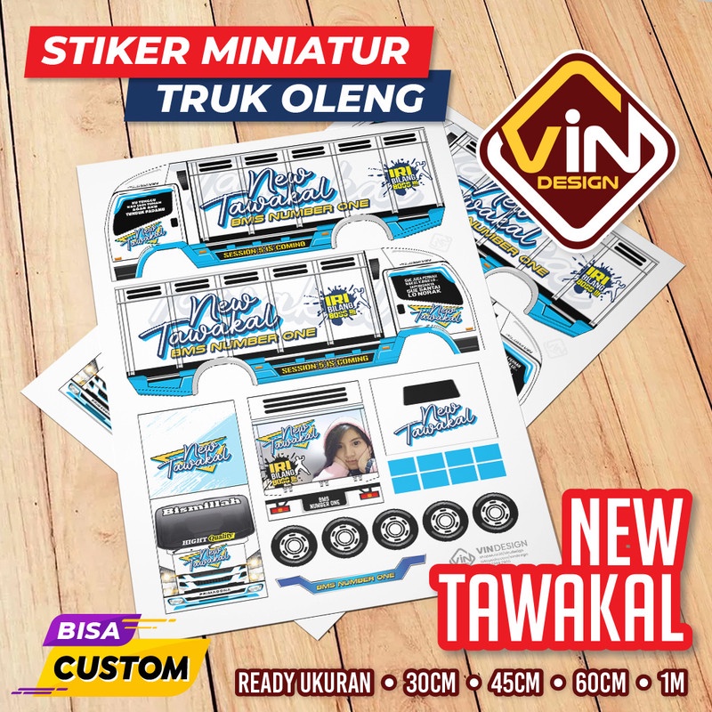 STIKER MINIATUR TRUK / NEW TAWAKAL / POLA STICKER MINIATUR TRUCK OLENG