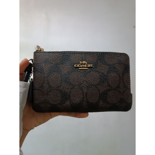 coach double zip wristlet
