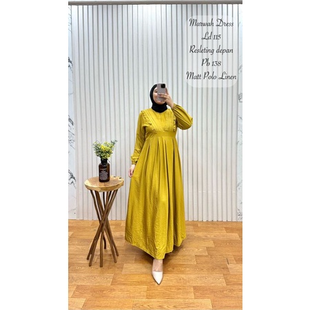 Dress katun linen ashila amelia shavana marwah Hana gamis polos wanita model terbaru