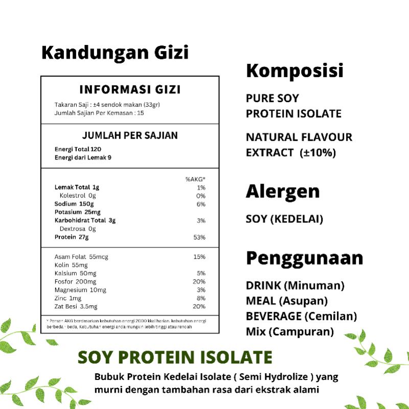 Veganea Pure Soy Protein Isolate 500 gram - Vegan Protein