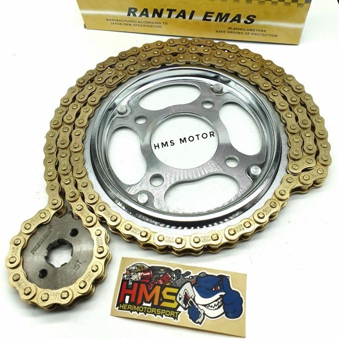 Gir - Gear - Ger Set Cbr - Cb 150 R Led-Cb150R Led Standar Rantai Gold