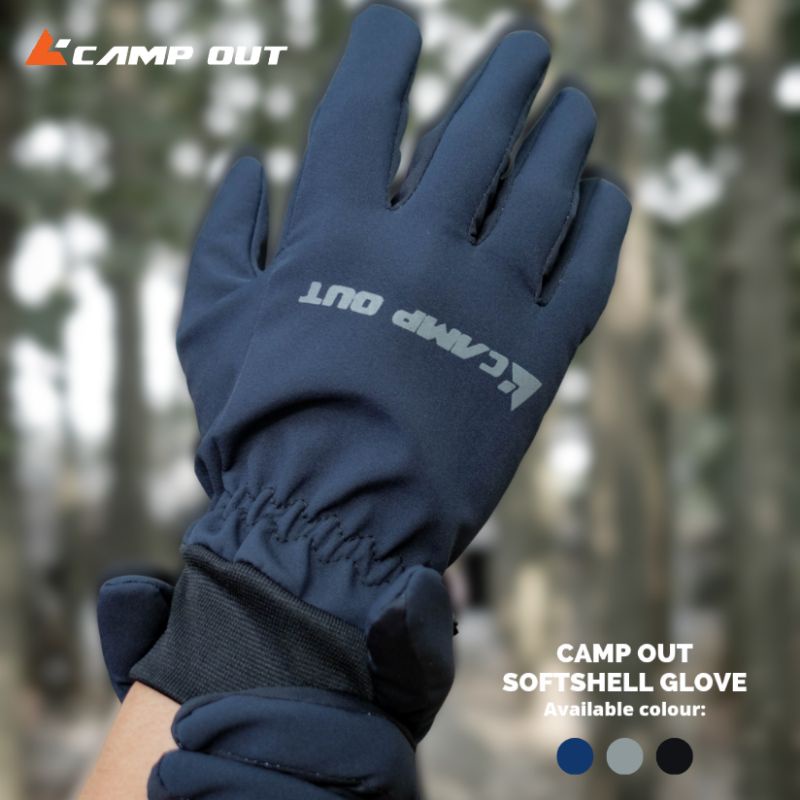 Camp Out Sarung Tangan Gunung Pria Wanita - Sarung Tangan Motor Multifungsi - Gloves Softshell Waterproof