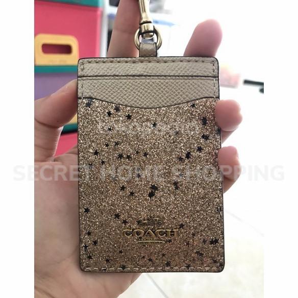 

Lanyard coach logo Emboss metal id card tempat kartu dompet identitas