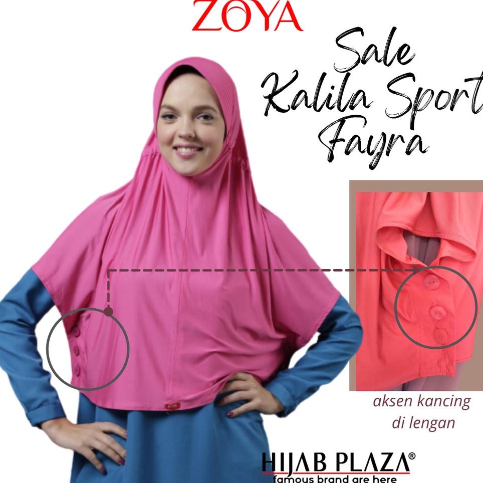 Putih Only Jilbab Senam Zoya Kalila Sport Fayra