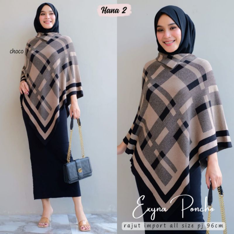 exyna Poncho Rajut Import