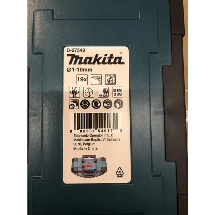 Power Tools Mata Bor Set Makita Hss-G 19 Pcs D-67549