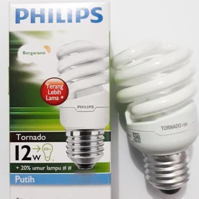 PHILIPS TORNADO 12 Watt Putih 12 W Lampu ULIR 12W SPIRAL 12WATT GROSIR