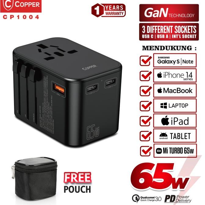 Copper Charger CP1004 (US / UK / EUR / AUS - PLUG SOCKET)