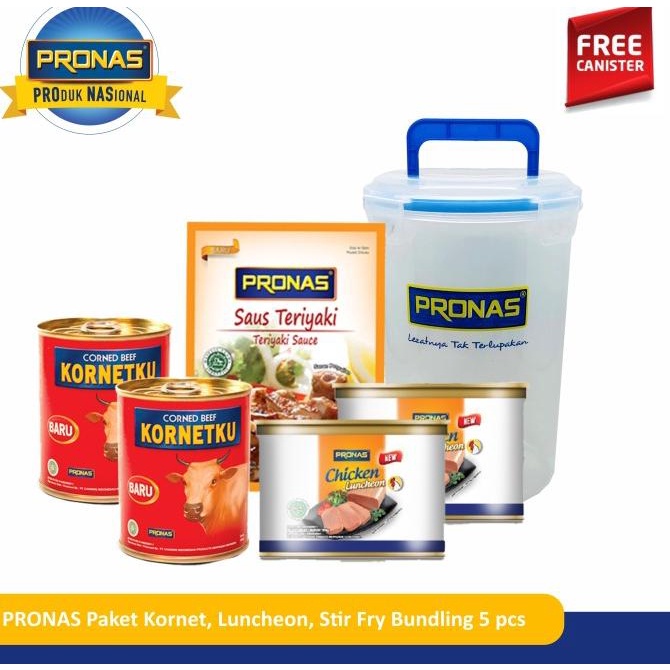

Promo PRONAS Paket Kornet, Luncheon, Stir Fry Bundling 5 pcs Free Canister