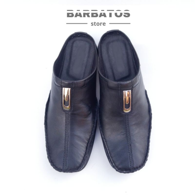 BARBATOS Sepatu Bustong Kulit Asli Pria Sandal Bustong