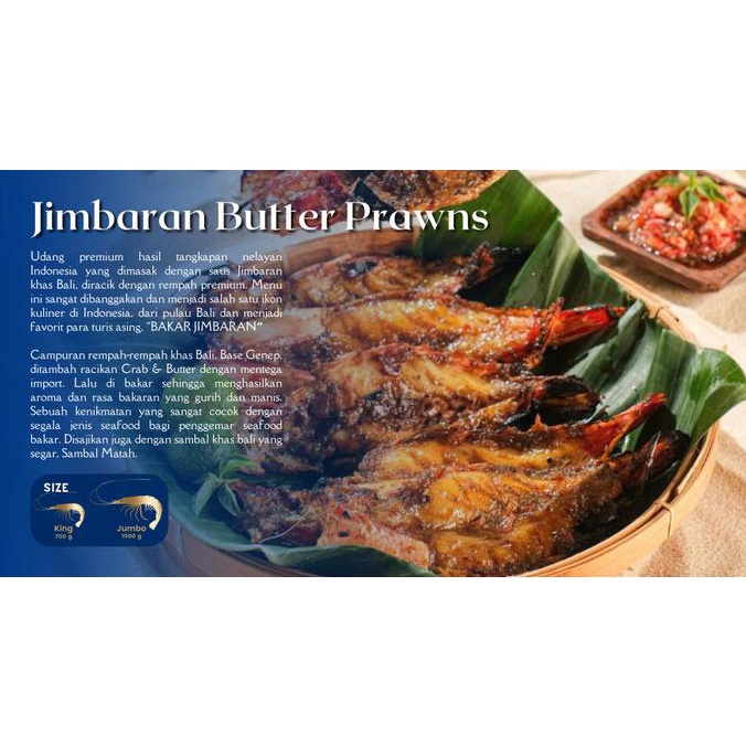 

Promo Prawn Jimbaran Butter (Udang Jimbaran Mentega)