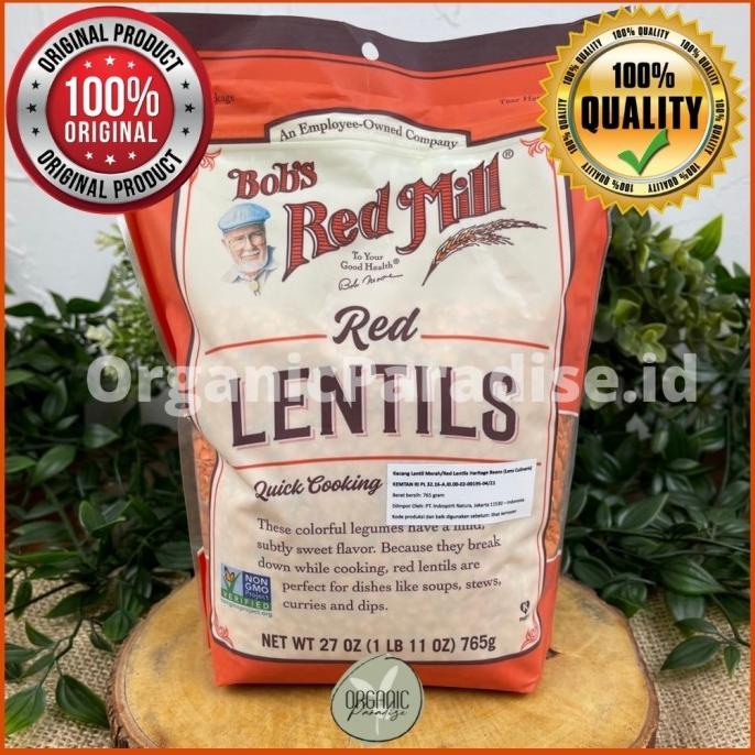 

Promo Bob's Red Mill Red Lentil Bean Organic 765 gram NON GMO Vegan