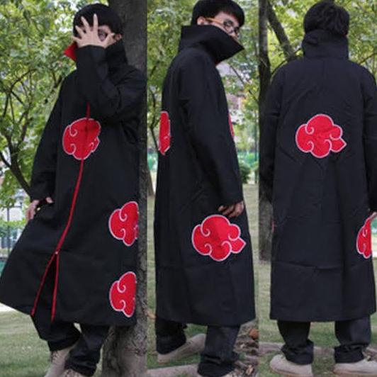Kostum Cosplay Jubah Akatsuki Naruto Itachi [CT Akatsuki Polyester]