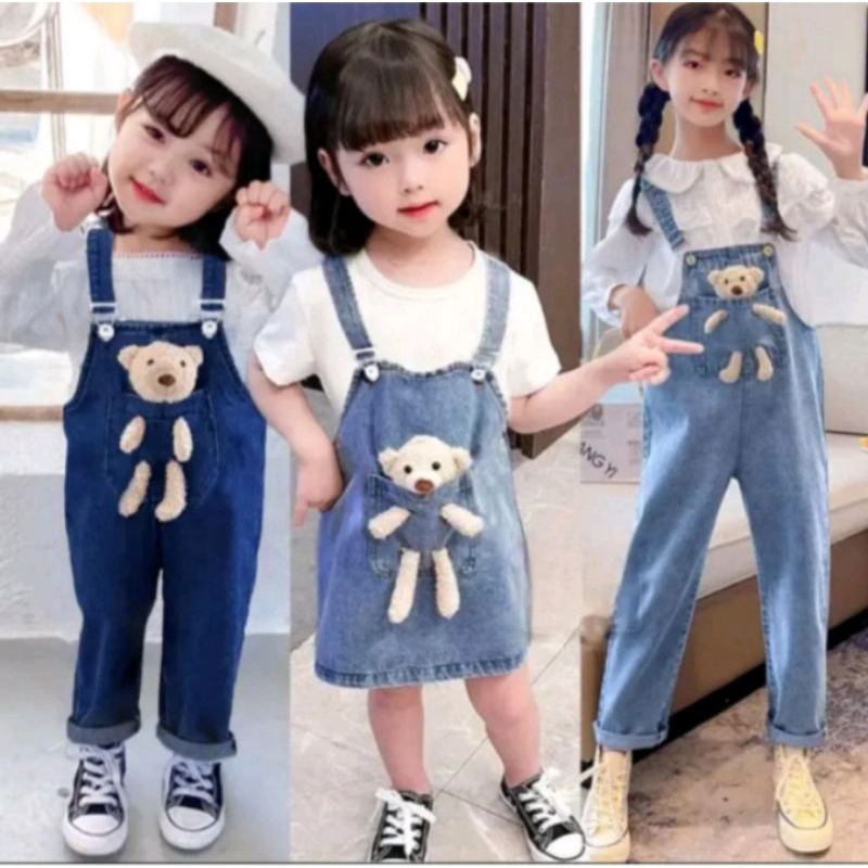 overall celana boneka / overall jeans