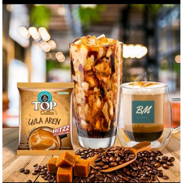 

[ 1 Renceng isi 15 Saset ] TOP KOPI GULA AREN kopi instan 22gr wings