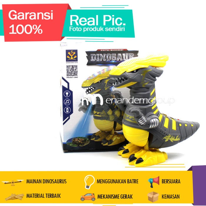 Promo Mainan Anak Laki Laki Robot Dinosaurus Dance Bergerak Bersuara Led Terlaris