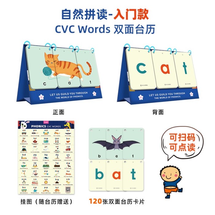 SAALIN CVC WORDS PHONICS PUZZLE INCLUDE POSTER MAINAN EDUKASI ANAK #ORIGINAL
