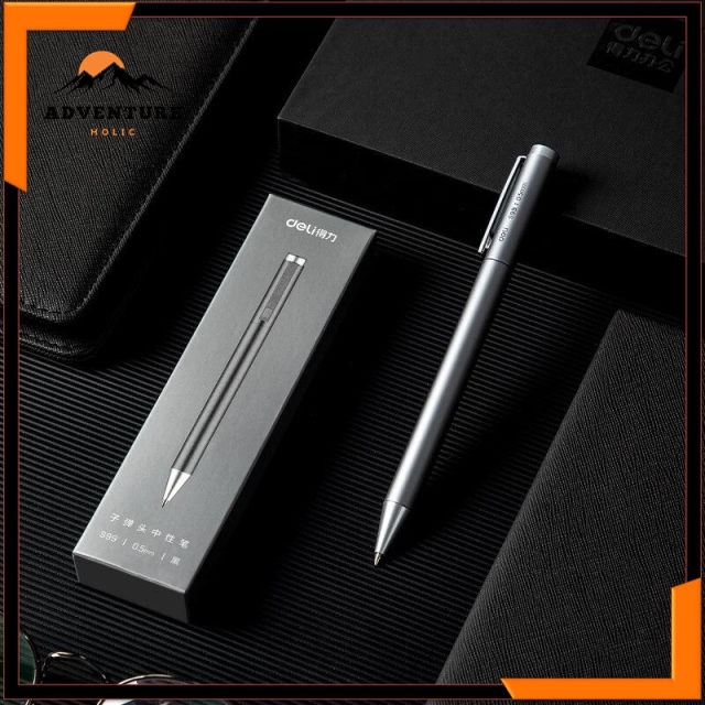 

DELI Pulpen Gel Tanda Tangan Aluminium Roller Ballpoint 0.5 mm 1 PCS - S99 - AHPR ADHB