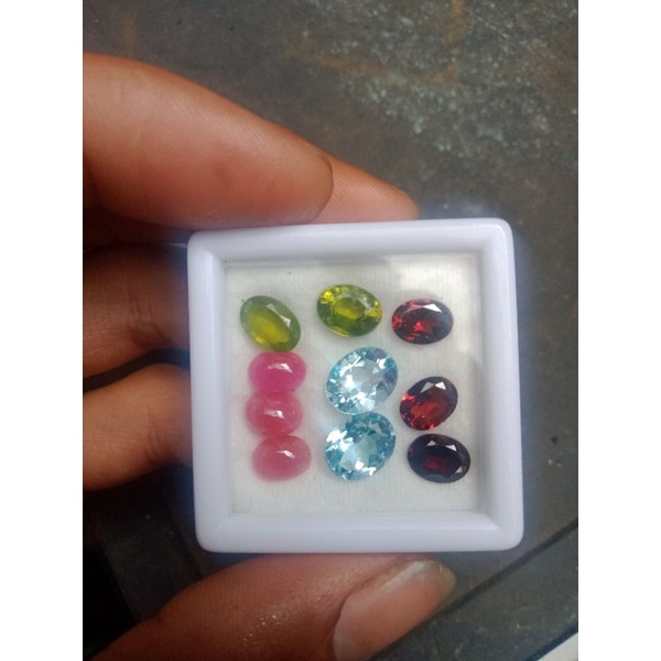 natural batu permata, topas, ruby, malaya garnet.