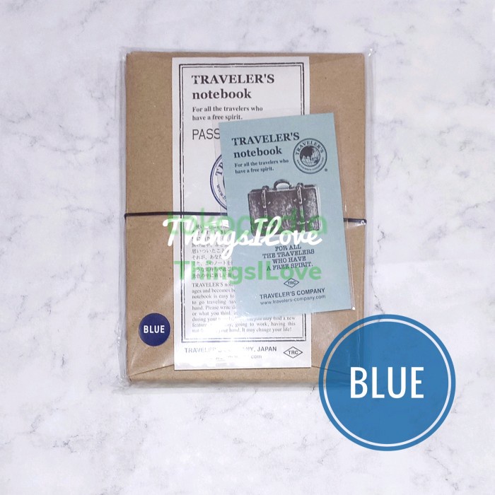 

TERBARU Midori TRAVELER'S Notebook Passport Starter - Blue - Authentic /BUKU TULIS SEKOLAH/BUKU