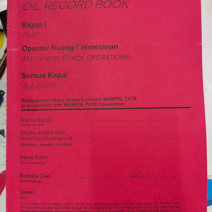 

BISA COD Oil Record Book / Buku Catatan Minyak /BUKU TULIS SEKOLAH/BUKU TULIS SIDU/BUKU TULIS