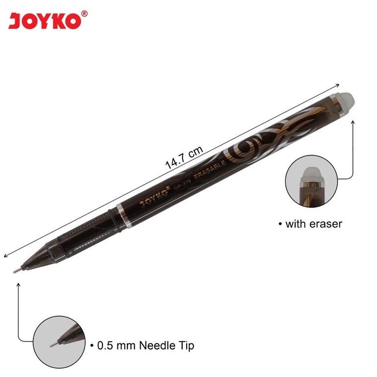 

Viral Joyko Gel Pen Gp-279 Shokyo Gel 0.5 Mm 12 Pcs / Erasable Pen Bisa Dihapus / Pena Jel Jokyo Gp 279