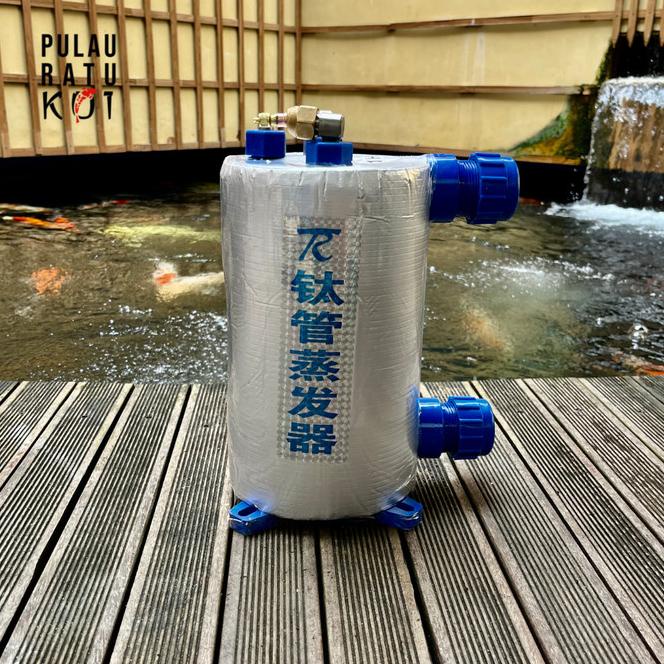 1 Pk Hp Titanium Evaporator Coil Water Chiller Pendingin Kolam Koi