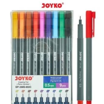 

Garansi Resmi Drawing Pen Warna Joyko / Pena Gambar Joyko Dp-298S-059C 1 Set 9 Pcs