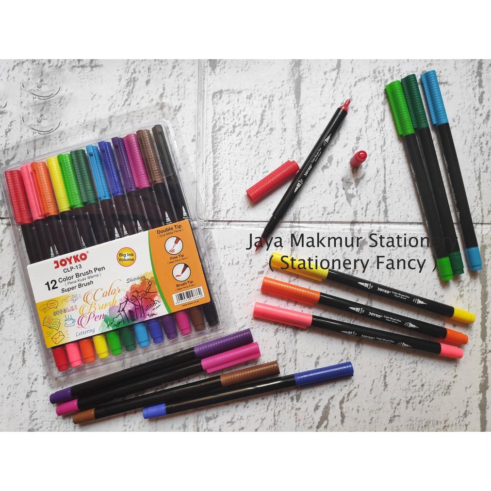

Trending Color Brush Pen Joyko Dual Tip Jumbo Set 12 Warna Clp-13