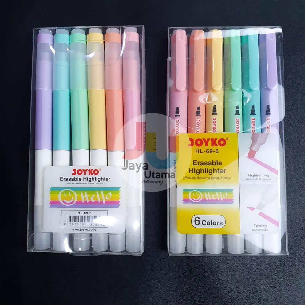 

Termurah Joyko Hl-69-6 Erasable Highlighter 1 Set Isi 6 Pcs Dual Tip Penanda Dapat Dihapus